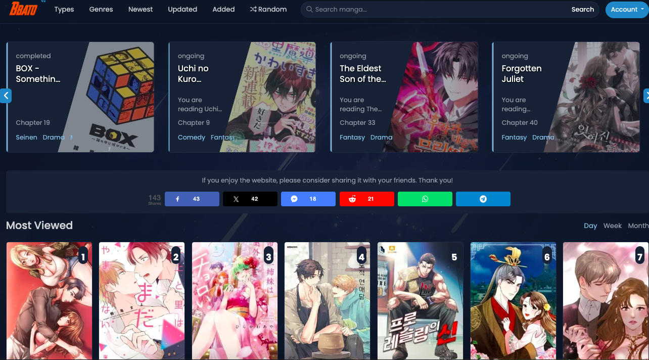 Batoto - Online Comic Reading Platform